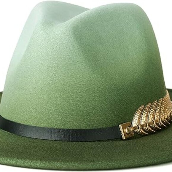 Wide brim felt hat with belt main image 4